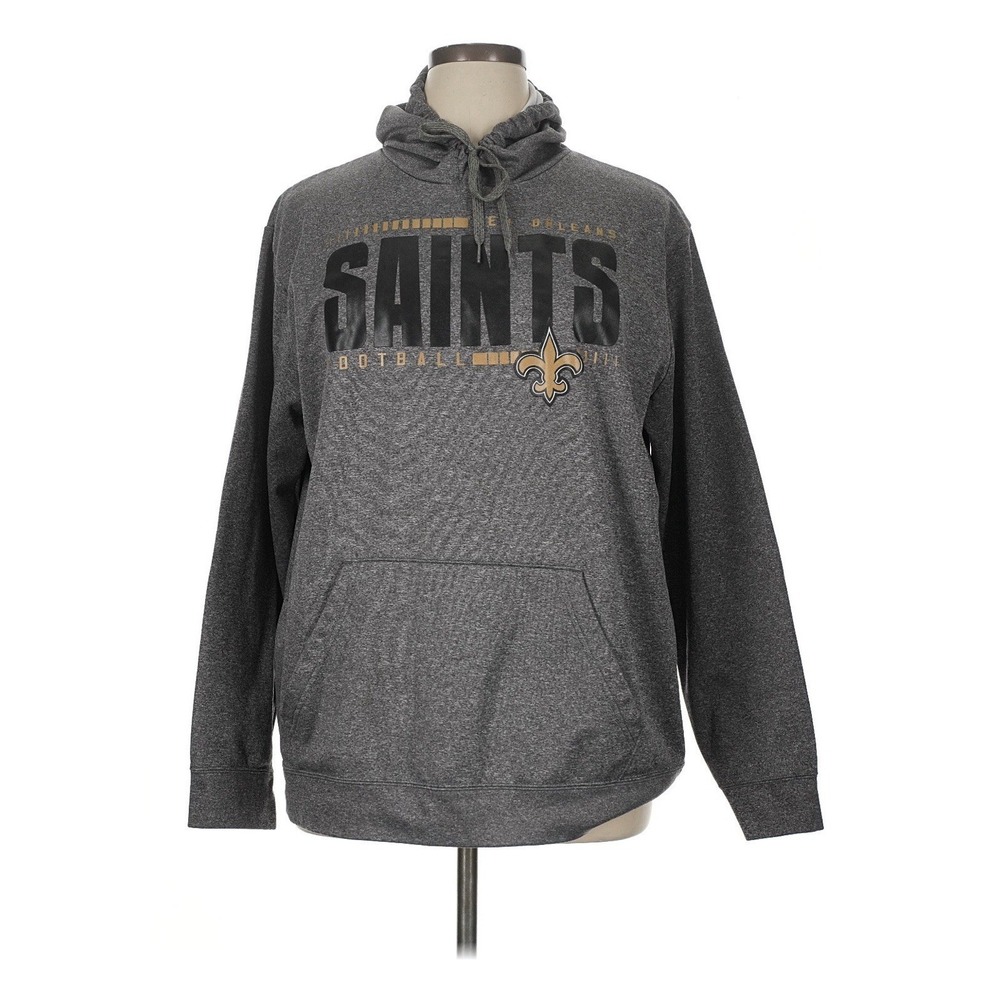 New Orleans Saints NFL Team Apparel Hoodie Sweatshirt Men's Size XL EUC